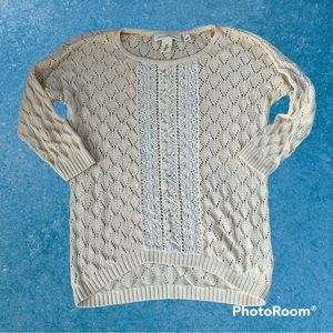 H&M Open Knit and Lace Sweater